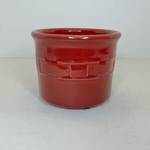 LONGABERGER Woven Traditions Paprika 1 PINT Crock No Lid 3/12” x 4 1/4”
